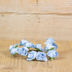 Cadeaudecoratie Roosje Licht Blauw - Kadopapier.net