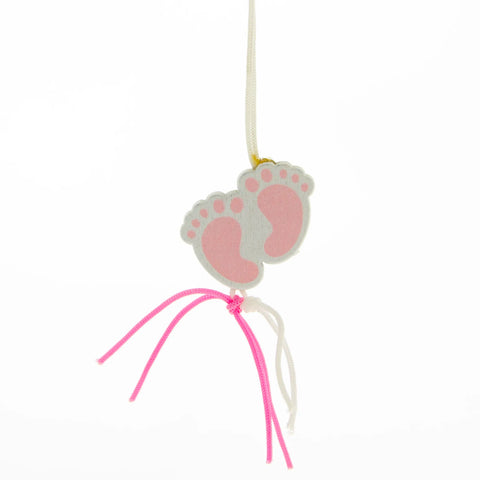 Lucky Pendant Baby Feet Pink