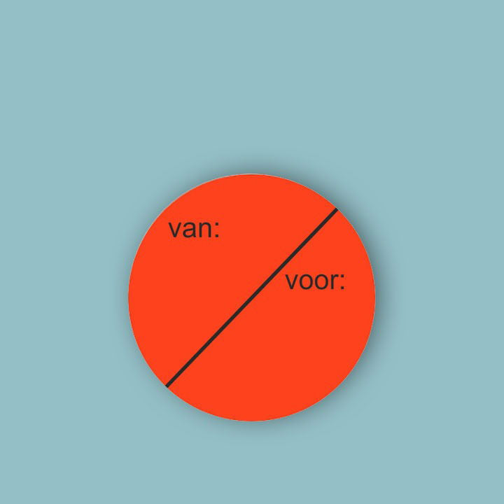 Etiket Van    Voor - Kadopapier.net