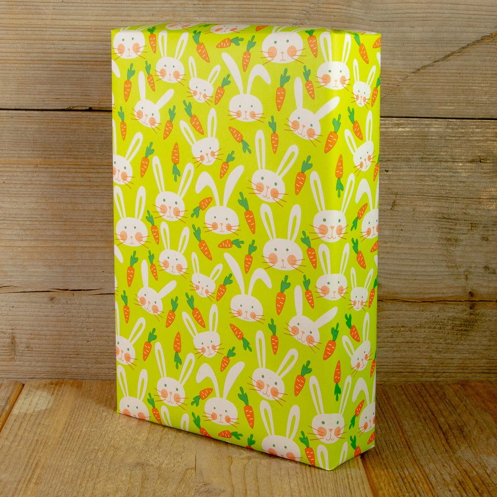 Inpakpapier Bunny Lime - Kadopapier.net