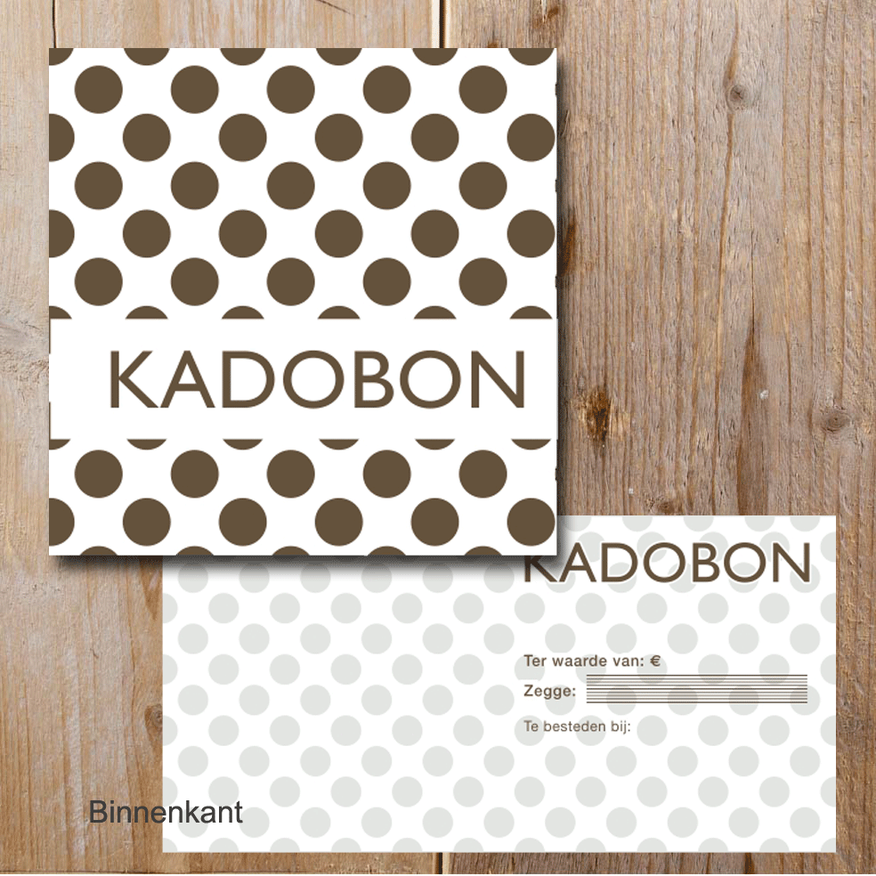 Kadobon Stip Taupe - Kadopapier.net