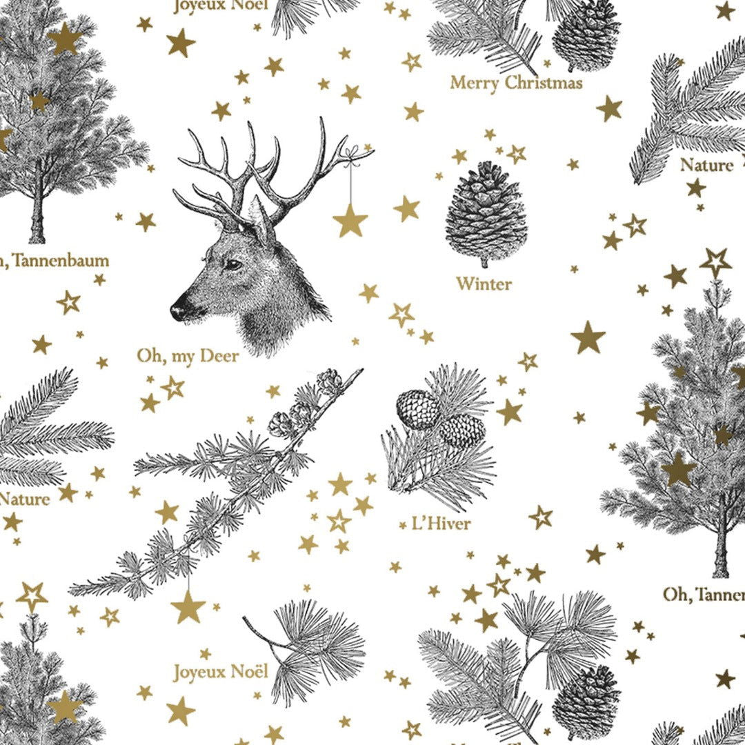 Kerstpapier Oh my Deer - Kadopapier.net