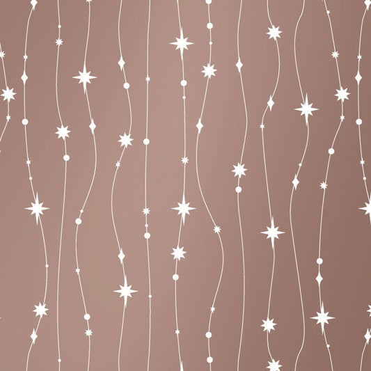 Kerstpapier Stars are Falling Rose Gold - Kadopapier.net