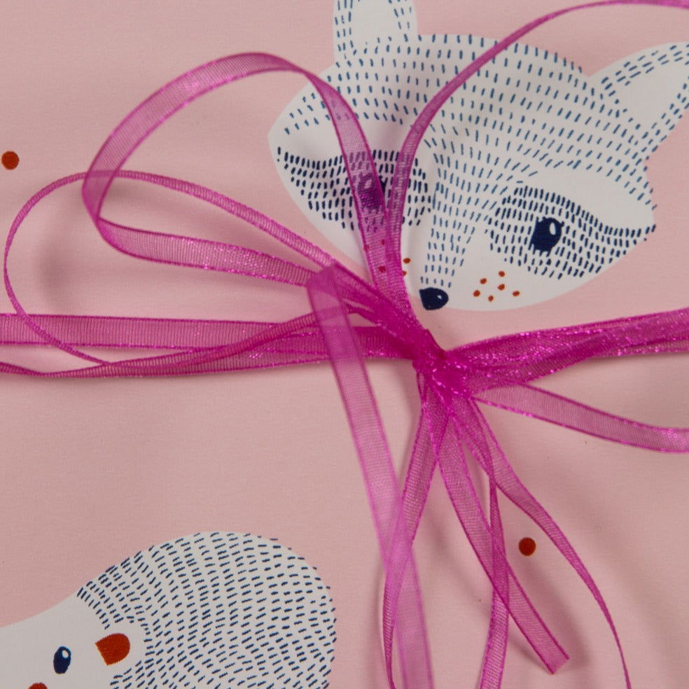 Kinderpapier met Wasberen Roze - Kadopapier.net