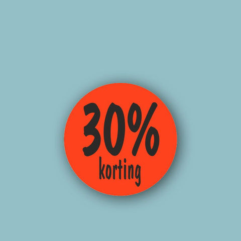 Korting Sticker 30% - Kadopapier.net