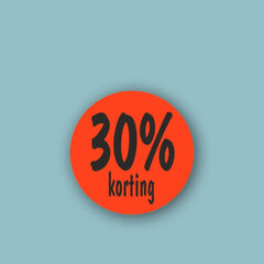 Korting Sticker 30% - Kadopapier.net