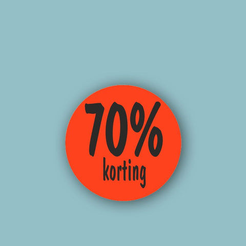 Korting Sticker 70% - Kadopapier.net