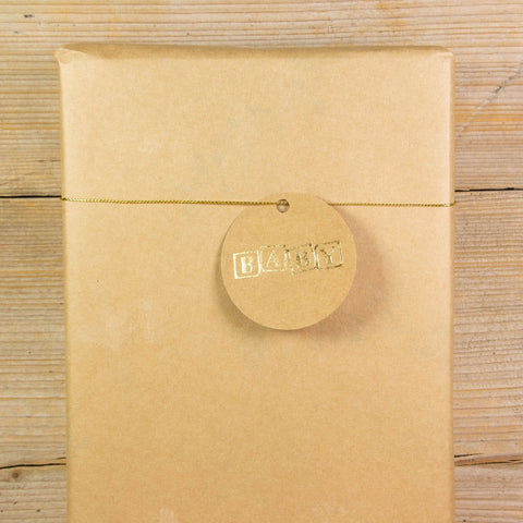 Kraftlabel Babyblok Goud - Kadopapier.net