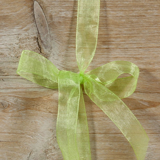 Lime Organza lint - Kadopapier.net