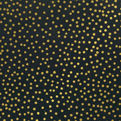 Matzwart Inpakpapier Confetti Dots Goud - Kadopapier.net