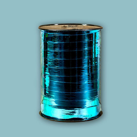 Metallic krullint Turquoise - Kadopapier.net