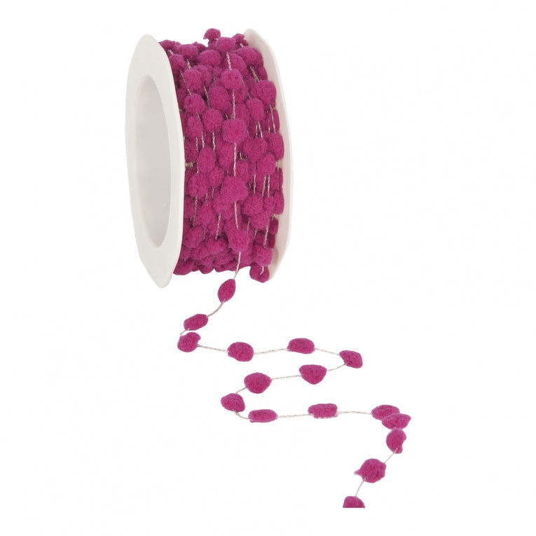 Pluche dots Cadeaulint Fuchsia - Kadopapier.net