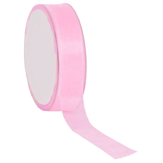 Roze Organza lint - Kadopapier.net