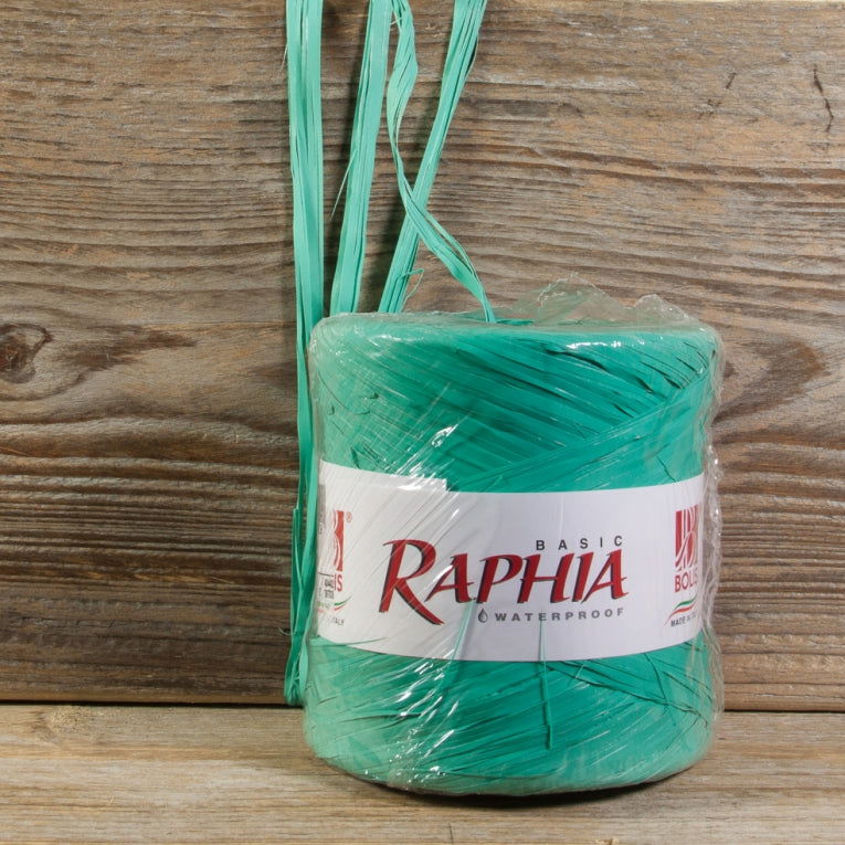 Synthetische raffia Aqua - Kadopapier.net