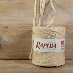 Synthetische raffia Ecru - Kadopapier.net