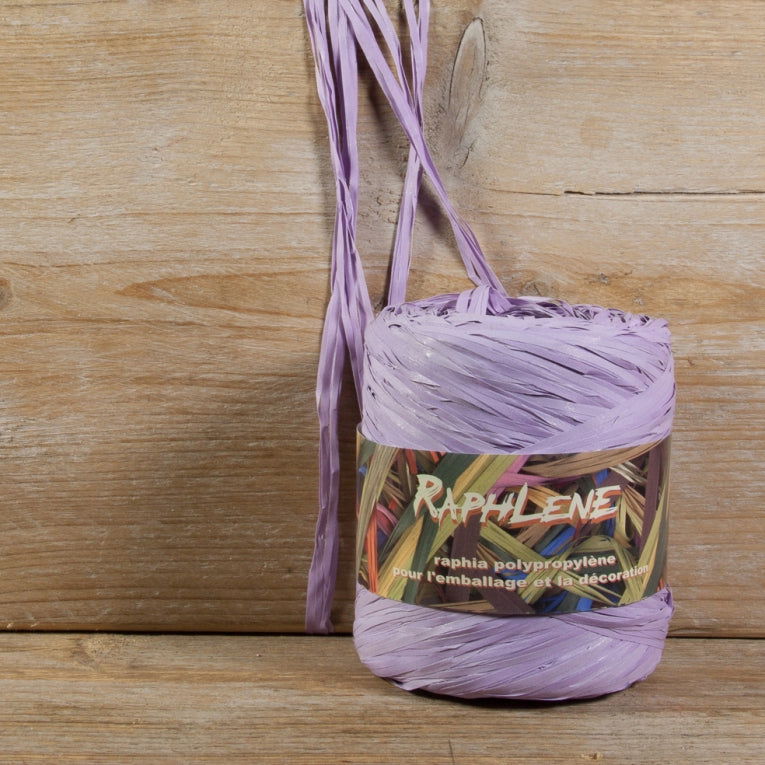 Synthetische raffia Lavendel - Kadopapier.net