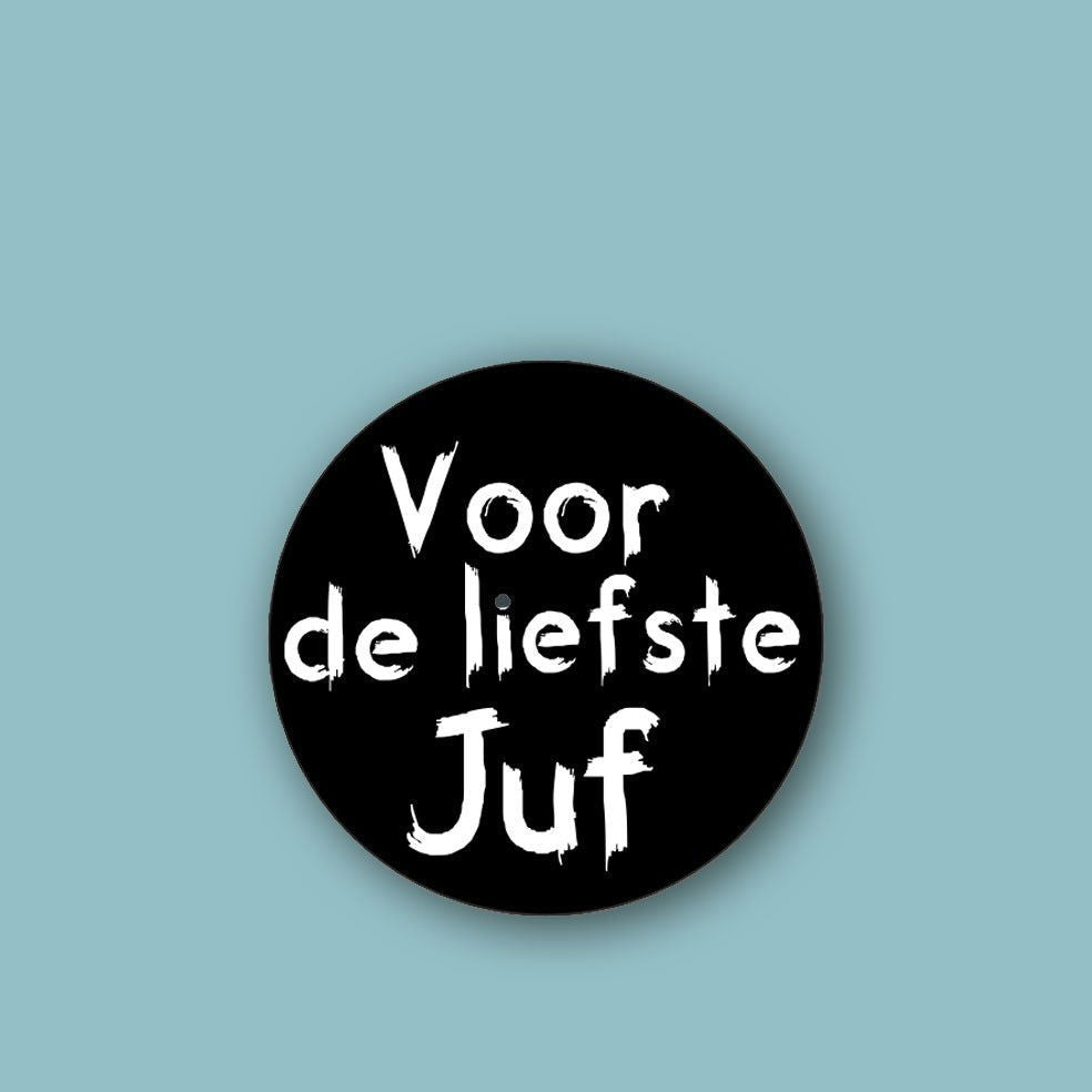 Wensetiket Liefste Juf - Kadopapier.net